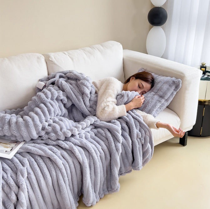 Double Layered Bubble Throw Blanket