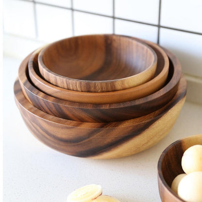 Natural Wood Carved Bowls