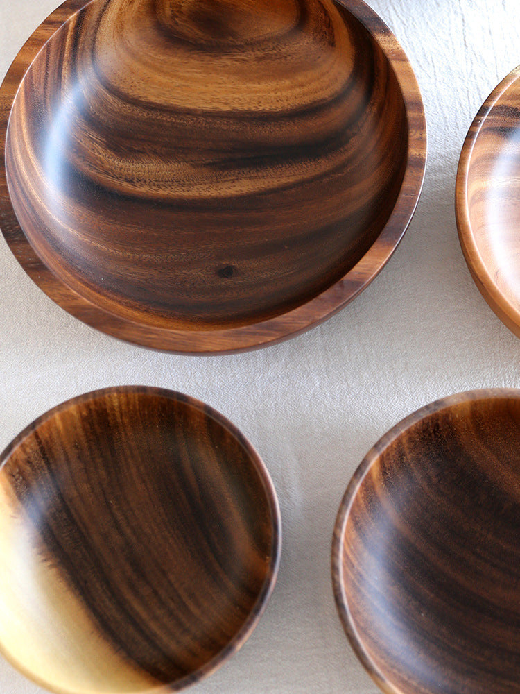 Natural Wood Carved Bowls