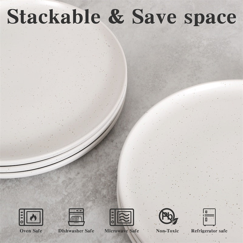 6-Piece Matte Ceramic Plate Set