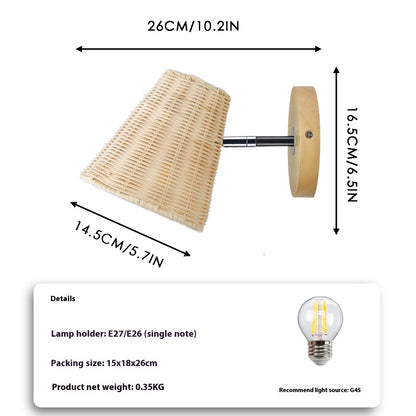 Rattan Woven Wall Lamp