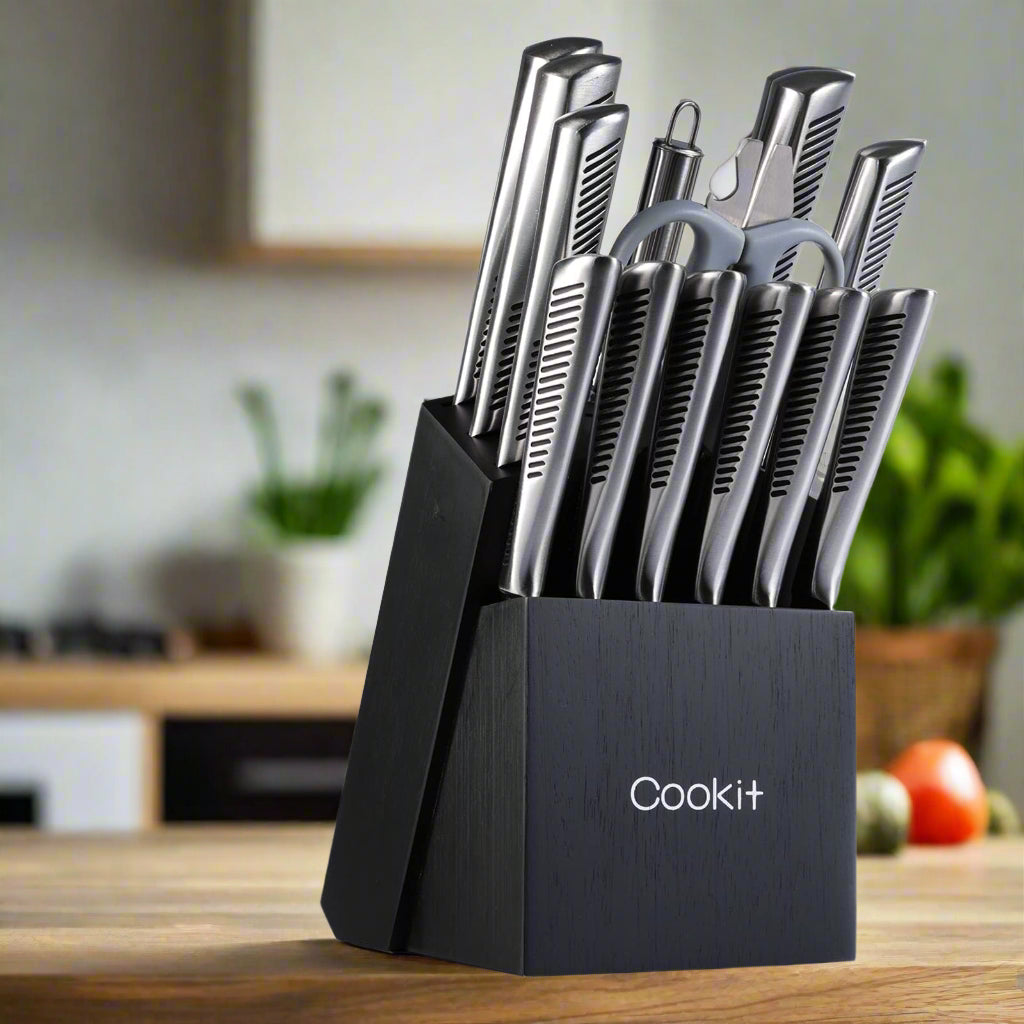 15PC Knife Set With Block