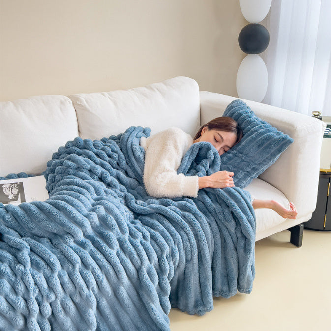 Double Layered Bubble Throw Blanket