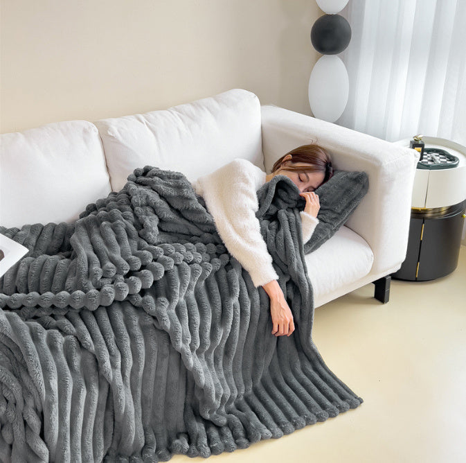 Double Layered Bubble Throw Blanket