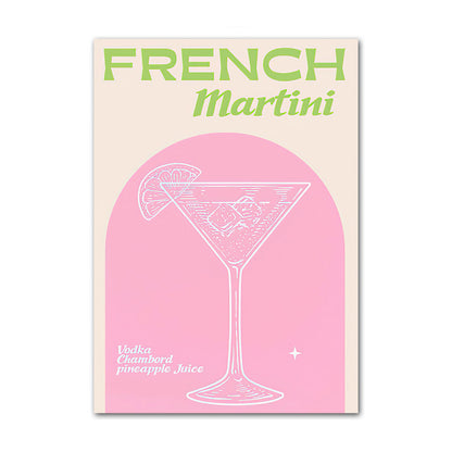 Bar Style Printed Drink Posters