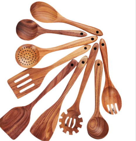 Natural Wooden Tableware Set