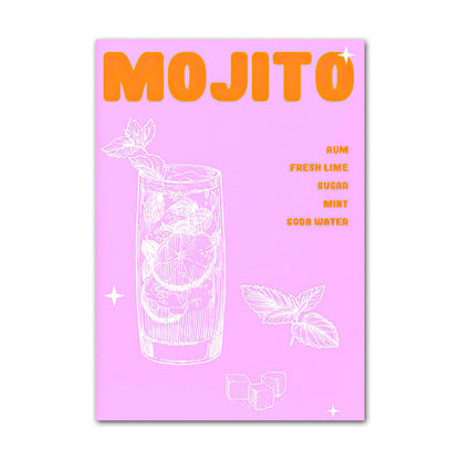 Bar Style Printed Drink Posters