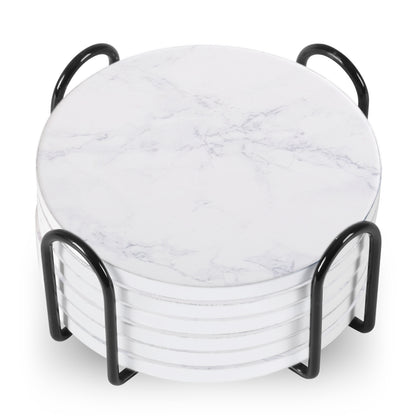 Marble Stone Coaster Set (6pc)