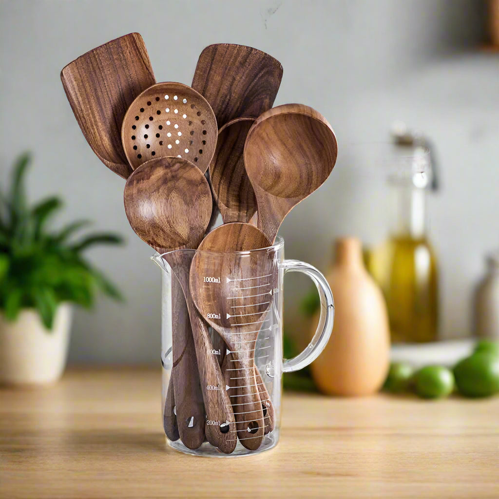 Natural Wooden Tableware Set