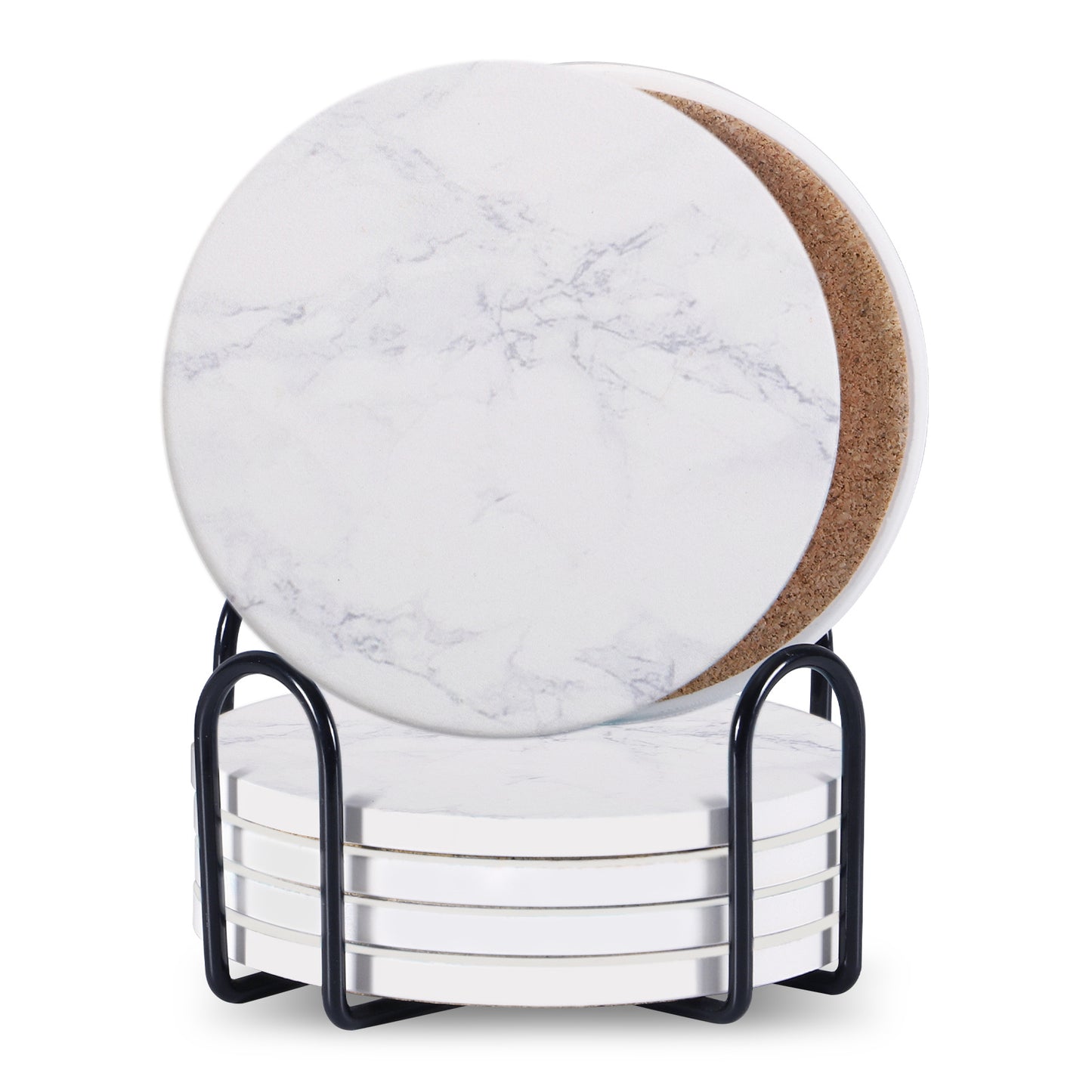 Marble Stone Coaster Set (6pc)