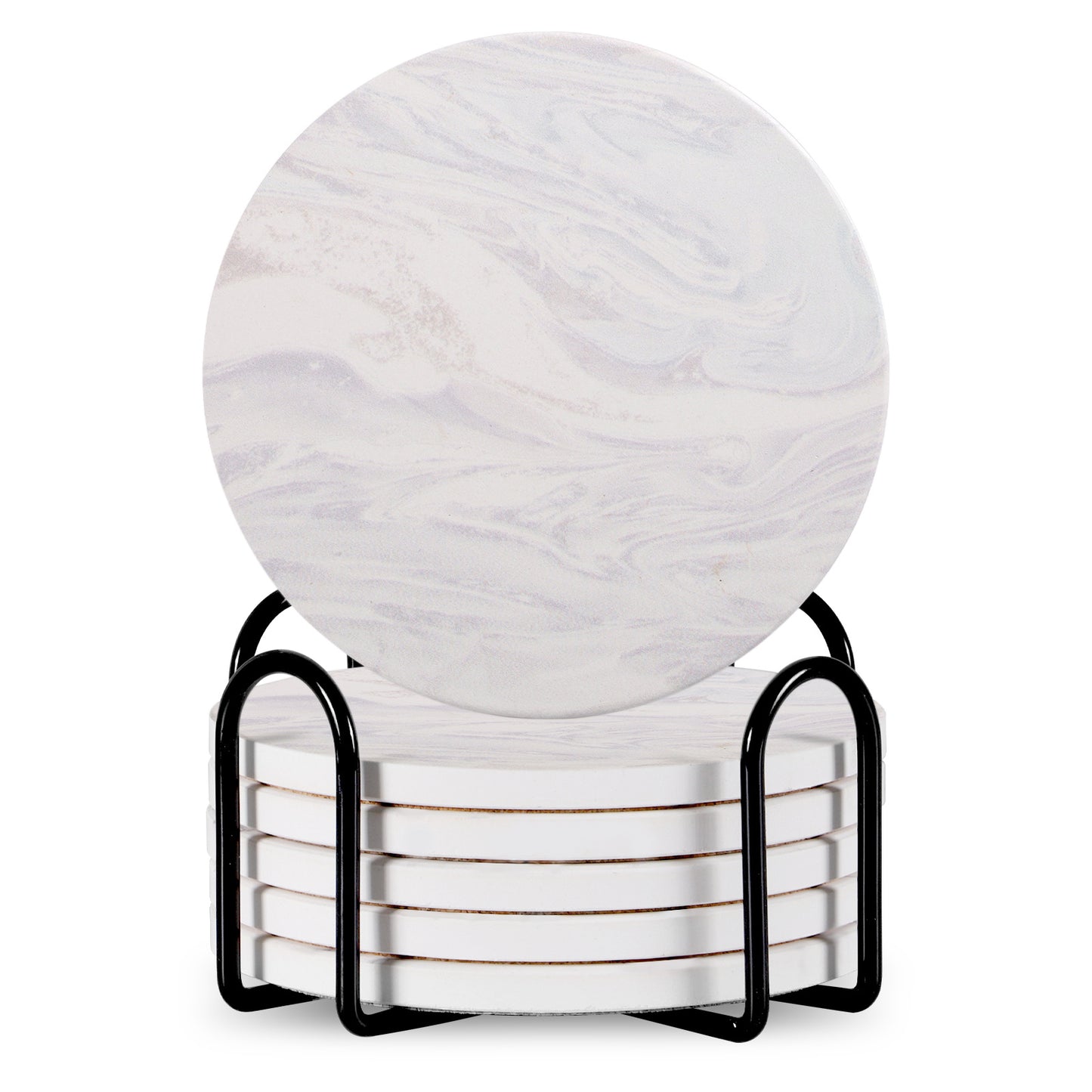 Marble Stone Coaster Set (6pc)